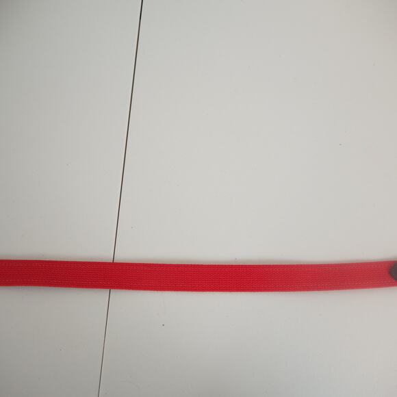 NAUTICAL FLAG Red & Blue Canvas Belt Sz 36 UNBRANDED w Leather & Brass Buckle - Picture 7 of 10